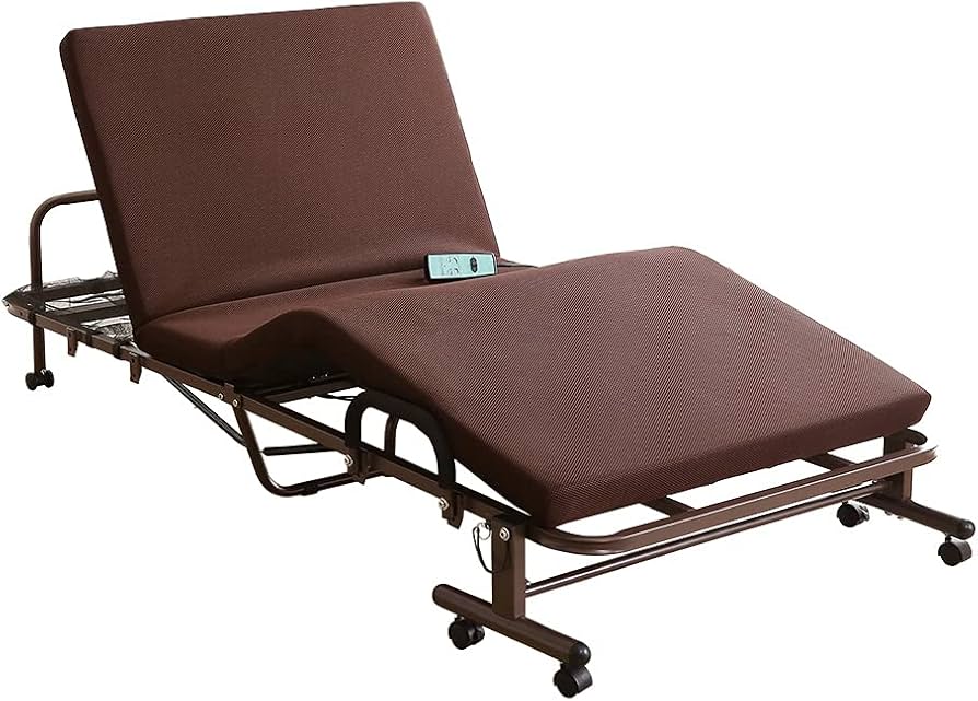 Amazon｜ホームテイスト 電動折りたたみベッド ブラウン｜ベッド