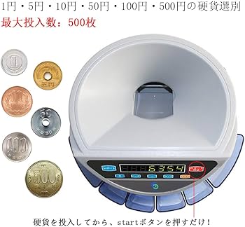 Amazon.co.jp: 硬貨機 コインソーター 硬貨カウンター 硬貨計数機