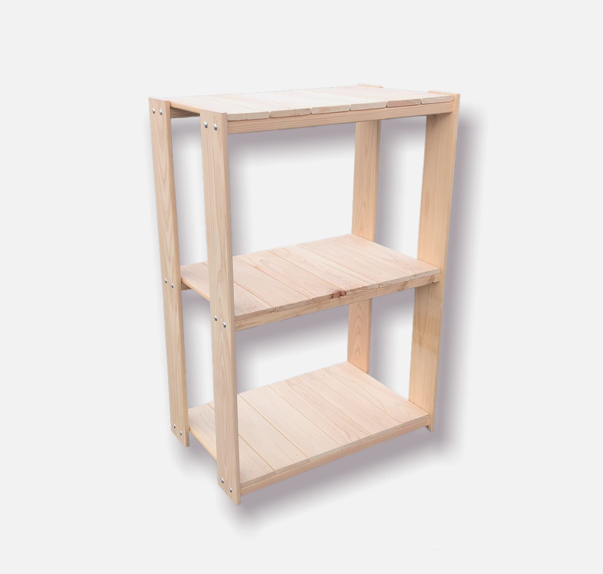 Amazon｜国産総桧ウッドラック 2段 幅440mmx奥行き270mmx高さ