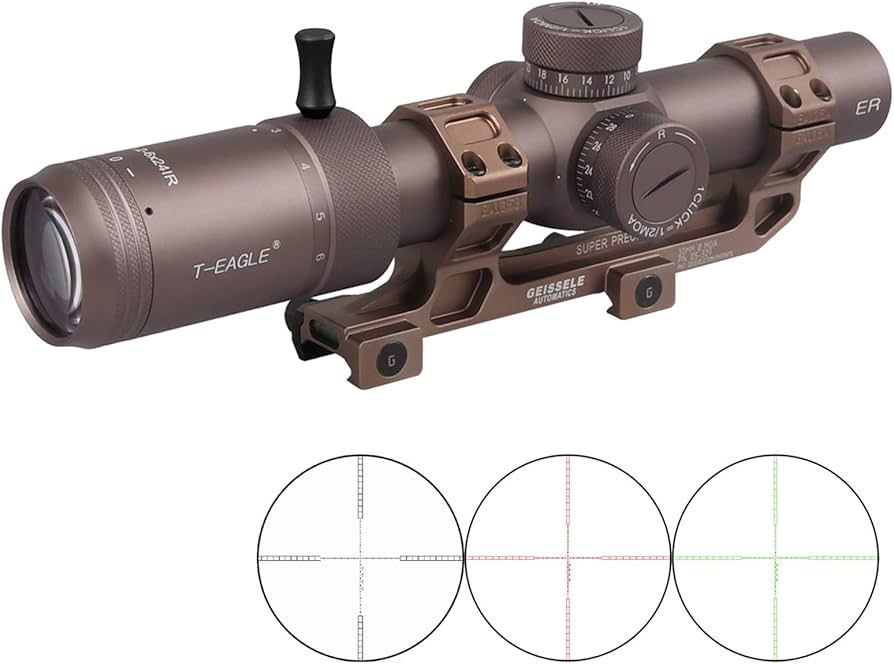 Amazon.co.jp: T-EAGLE ライフルスコープ 1.2-6x24IRHK-DE可変倍率