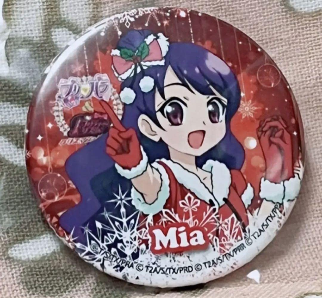 希少】プリパラ&プリティーリズム クリスマスパーティー 缶バッジ らぁ