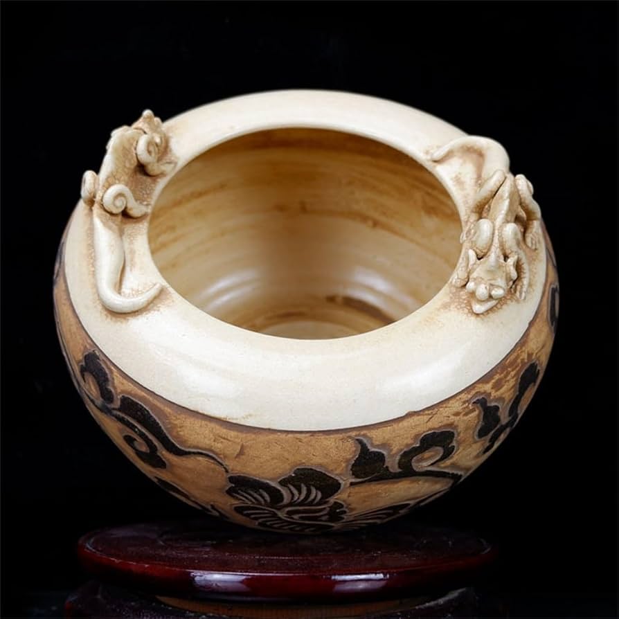 Amazon.co.jp: FUOEND 窯刻牡丹龍壺洗いと筆洗い 学者の部屋ぽこう