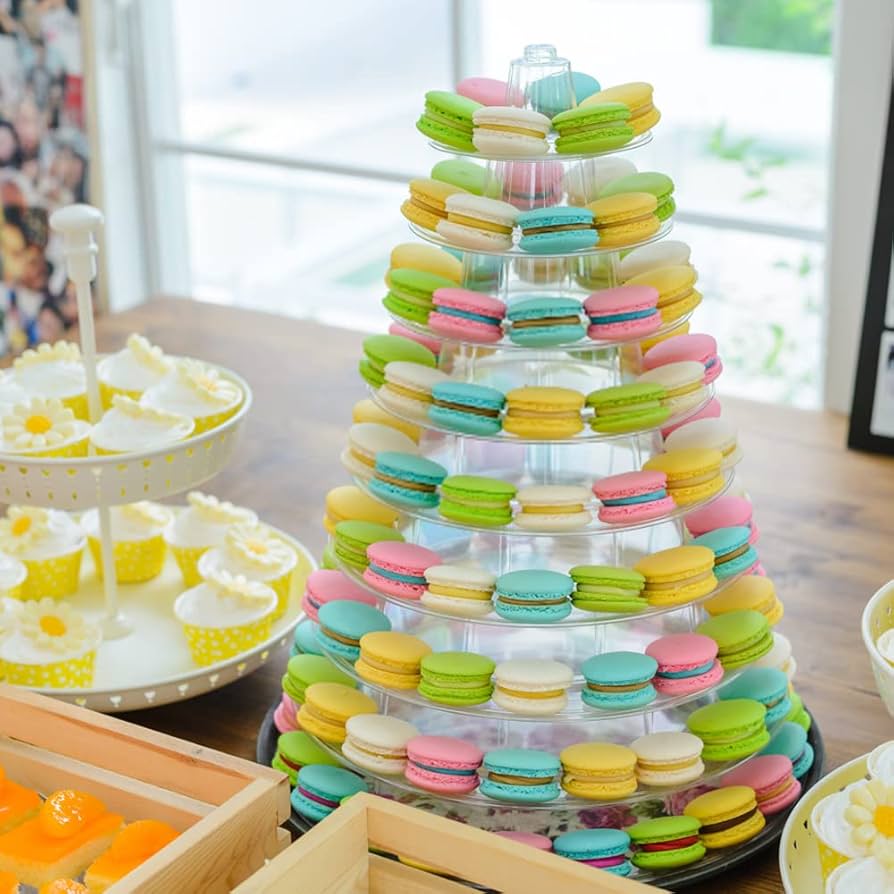 Amazon.co.jp: 10段 ラウンド マカロンタワースタンド マカロンケーキ