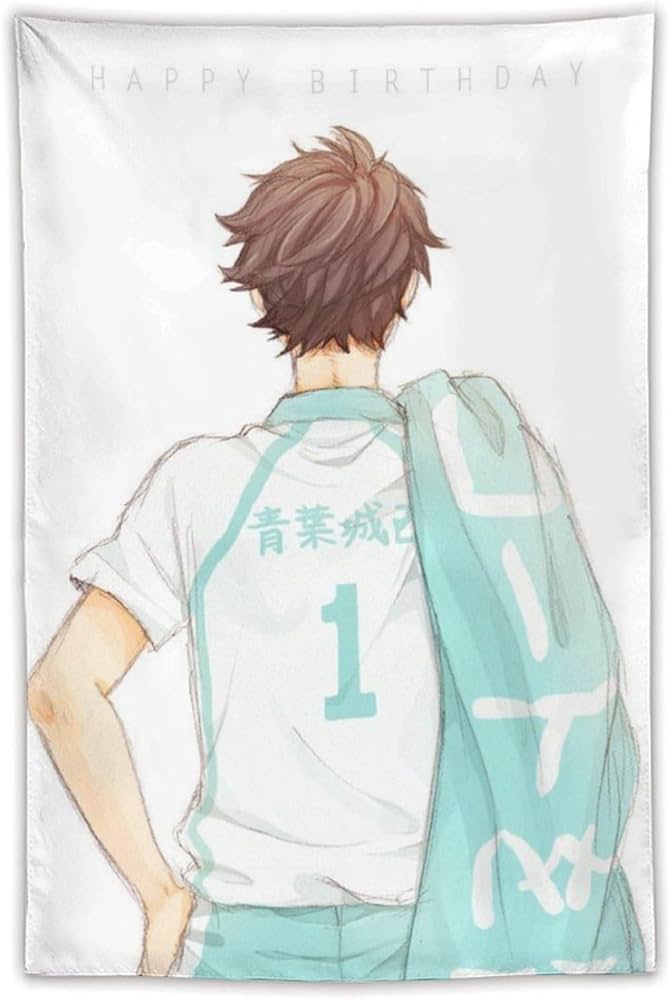 Amazon.co.jp: タペストリー 及川徹 ハイキュー!! 大判 壁掛け モダン