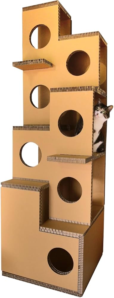 Amazon | 東濃コアー株式会社 【にゃんぐるタワー】 軽量 簡単組み立て