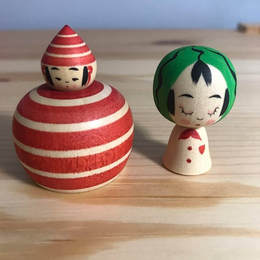 Amazon.co.jp: 鈴木明工人こけし 2人セット : おもちゃ