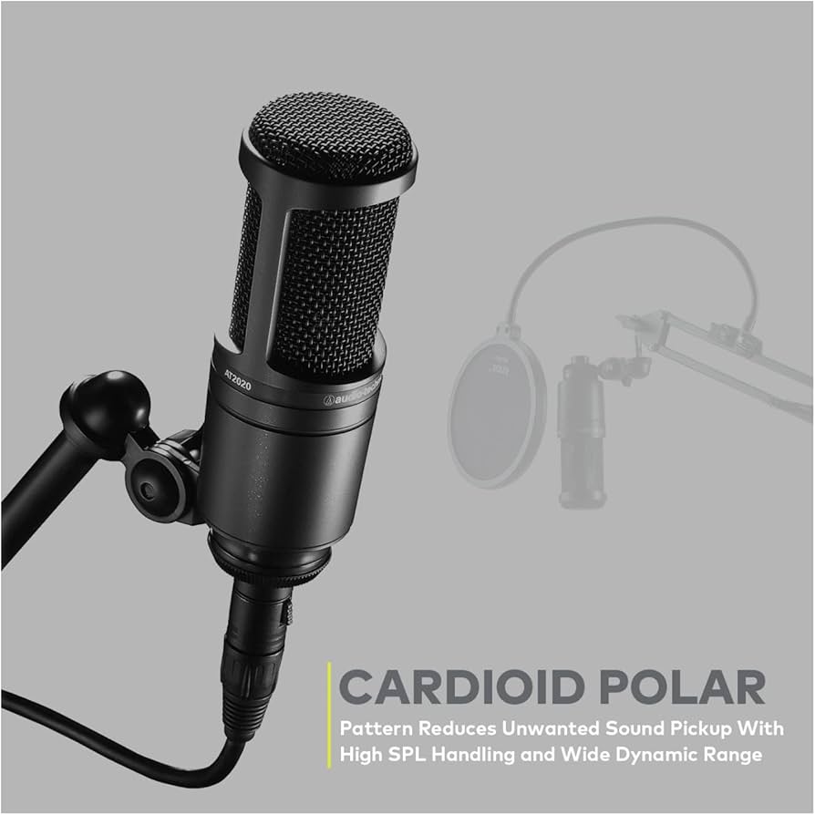 Amazon.com: Audio-Technica AT2020 Condenser Studio Microphone with