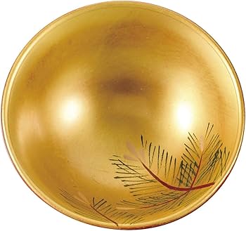 Amazon.co.jp: 会津漆器 酒器 金地 1.8 小盃セット (3P)松竹梅(手描