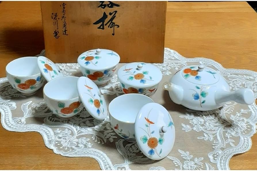 楽天市場】宮内庁御用達 深川製磁 茶器揃 急須 蓋付湯呑 5客セット