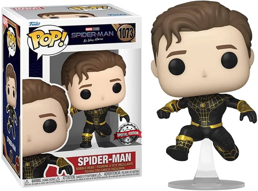 Amazon.com: Funko Pop Marvel's Spiderman No Way Home: (Black/Gold