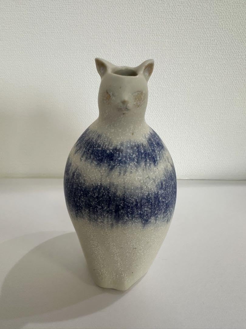 長谷川風子一輪挿しネコ猫花瓶ねこ