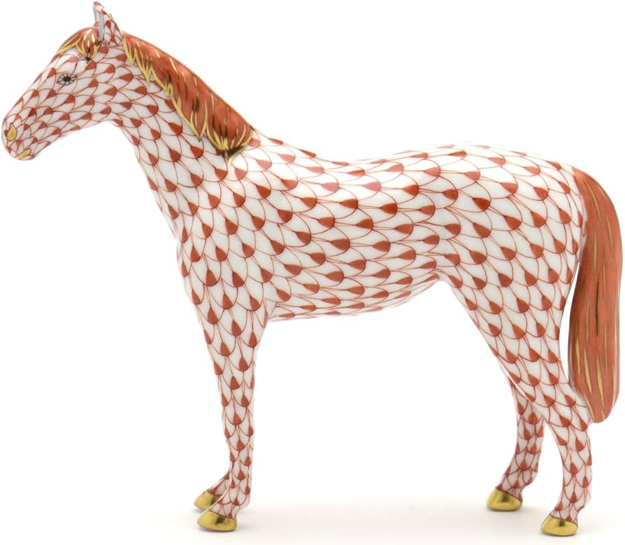 Amazon.co.jp: ヘレンド(Herend) フィギュリン 置物 馬(15238) 赤色の