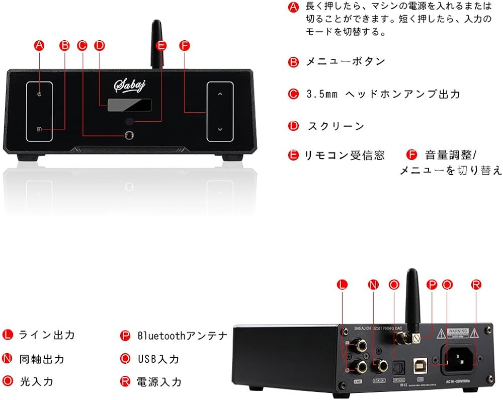 Amazon.com: Sabaj D4 Desktop Bluetooth DAC Headphone Amplifier