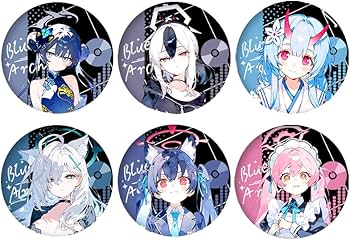 Amazon.co.jp: ブルーアーカイブ 缶バッジ ブローチ バッジ 6個セット