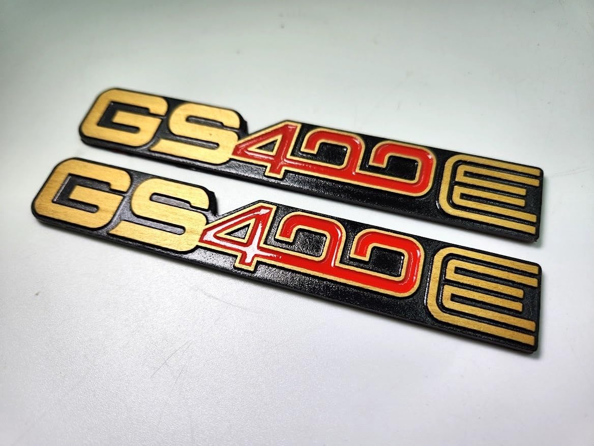 GSX400E ザリ 貴重 凹み型 タンクエンブレム 2枚セット SUZUKI 検