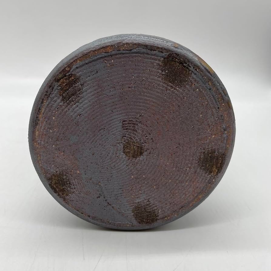 Amazon.co.jp: 岩井窯 山本教行造 鉄釉花入 花瓶 4 : ホーム＆キッチン