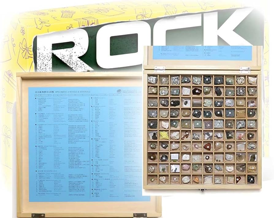 Amazon | 東京サイエンス(Tokyo Science) 「岩石・鉱物標本100種／木