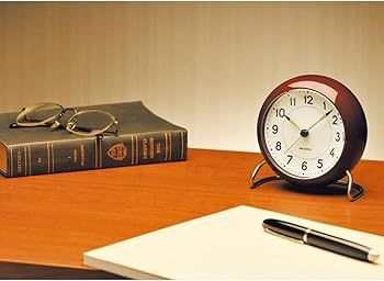 Amazon.com: Arne Jacobsen Clocks Station Table Clock, Bordeaux and
