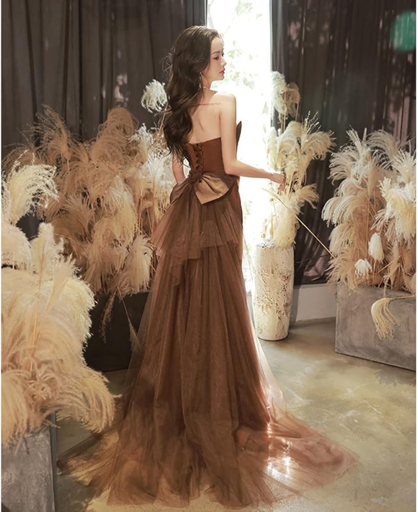 Amazon | [Fiveen] カラードレス 前撮りドレス オフショルダー