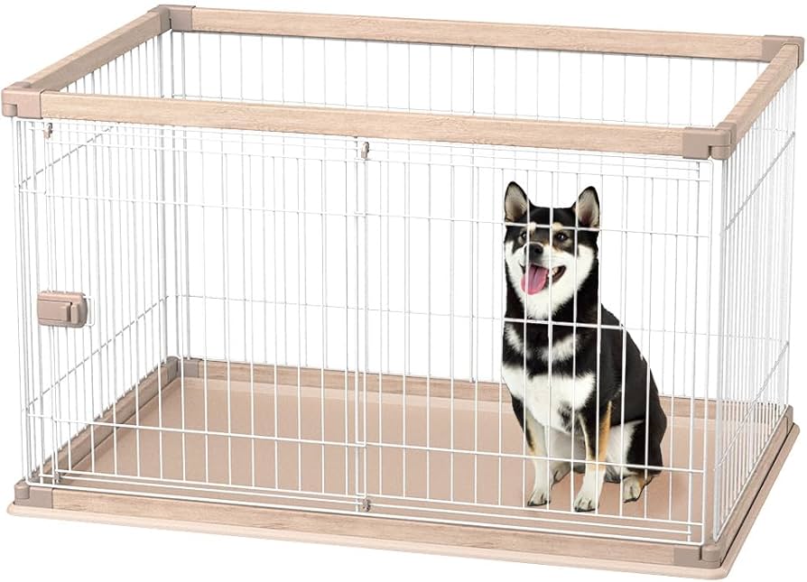 Amazon | アイリスオーヤマ 犬 サークル ウッディサークル ライト