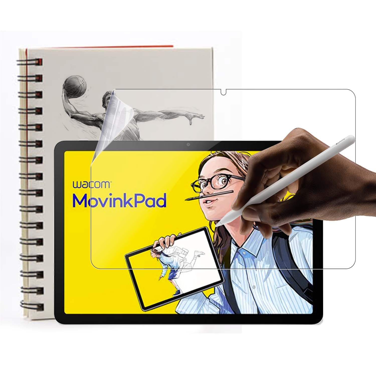 Amazon.co.jp: Wacom MovinkPad 11 タブレット 用 保護フィルム 11.45