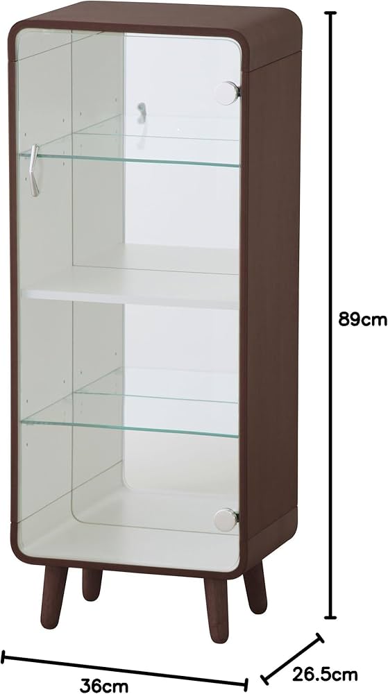 Amazon｜AZUMAYA コレクションシェルフ Lサイズ ブラウン色 PT-612BR