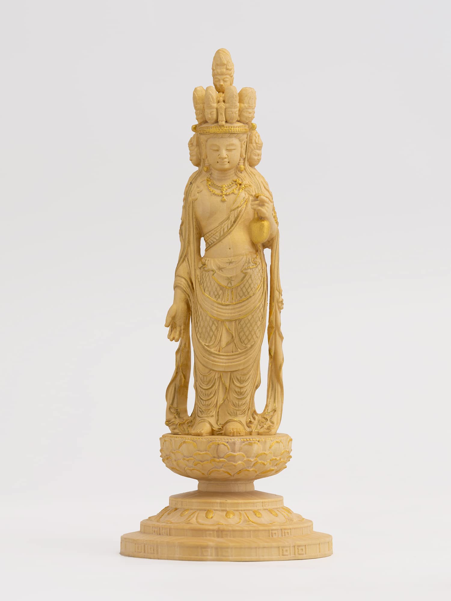 真如苑 十一面觀世音菩薩（伊藤真乘作）古董品，稀少物，古铜製 真如苑