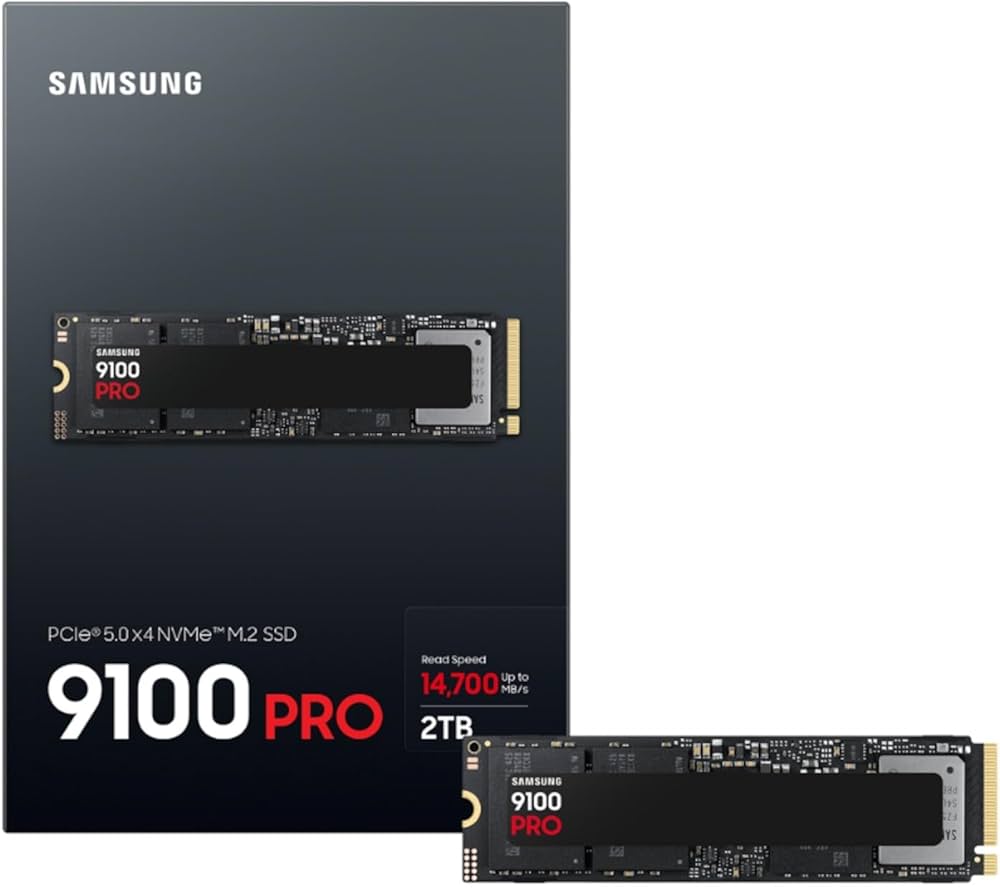 Amazon.com: Samsung 9100 PRO NVMe M.2 SSD, 2TB, PCIe 5.0, 14,700