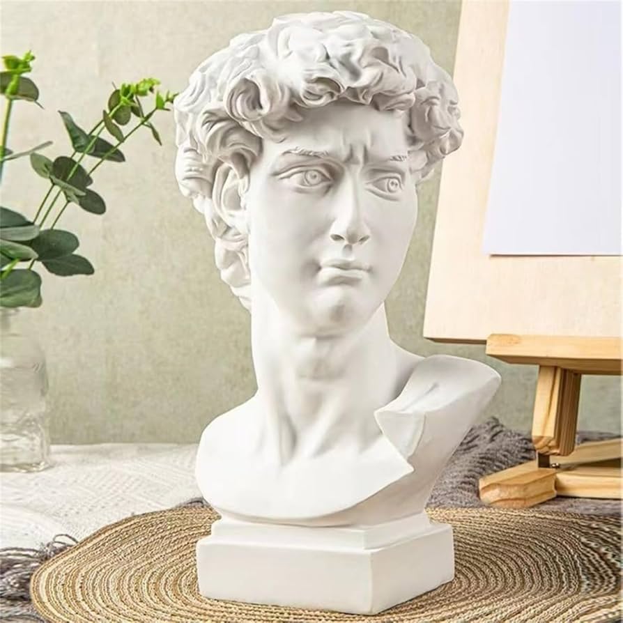 Amazon.co.jp: Geyaziu 石膏像 胸像 人物像 置物 デビッド像 石膏像風