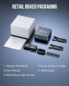 Amazon.com: GMKtec Mini PC Gaming, K6 AMD Ryzen 7 7840HS Dual NIC