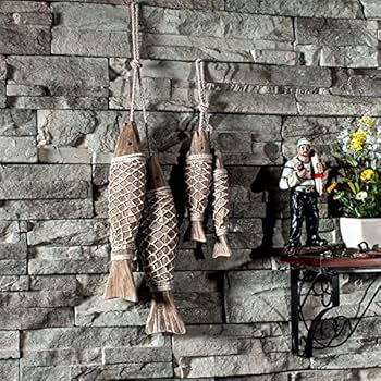 Amazon.co.jp: 木製フィッシュデコレーション 壁掛け木製フィッシュ