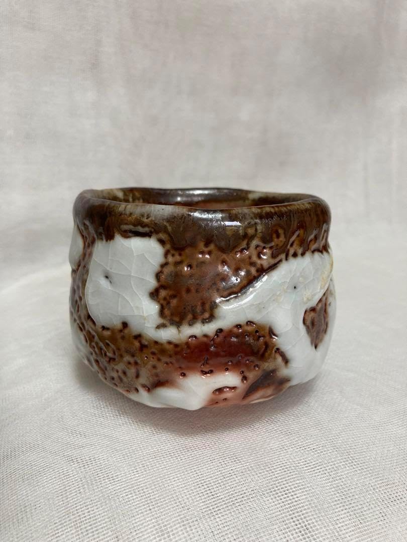 陶芸家 作家物 原口卓士 米色瓷 茶碗 米色青磁 青磁 茶碗 共箱