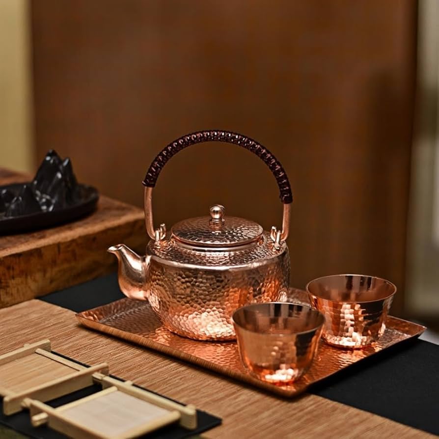 茶道具 銅製薬缶 鉄瓶 三点セット 鉄瓶 茶道具 三点セット 宗 sou::お