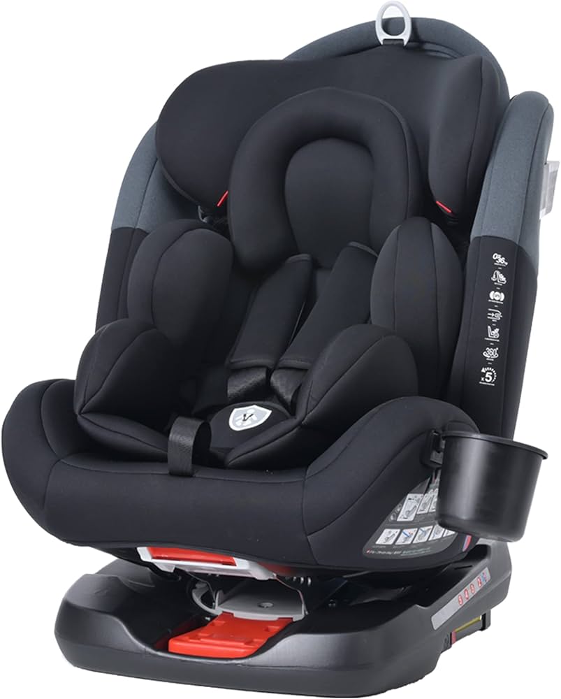 Amazon | チャイルドシート ISOFIX対応 360度回転 新生児~10歳頃 カー