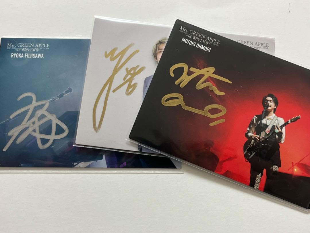 大森元貴 サイン入りフォトカ Mrs. GREEN APPLE 若井滉斗藤澤涼架 左