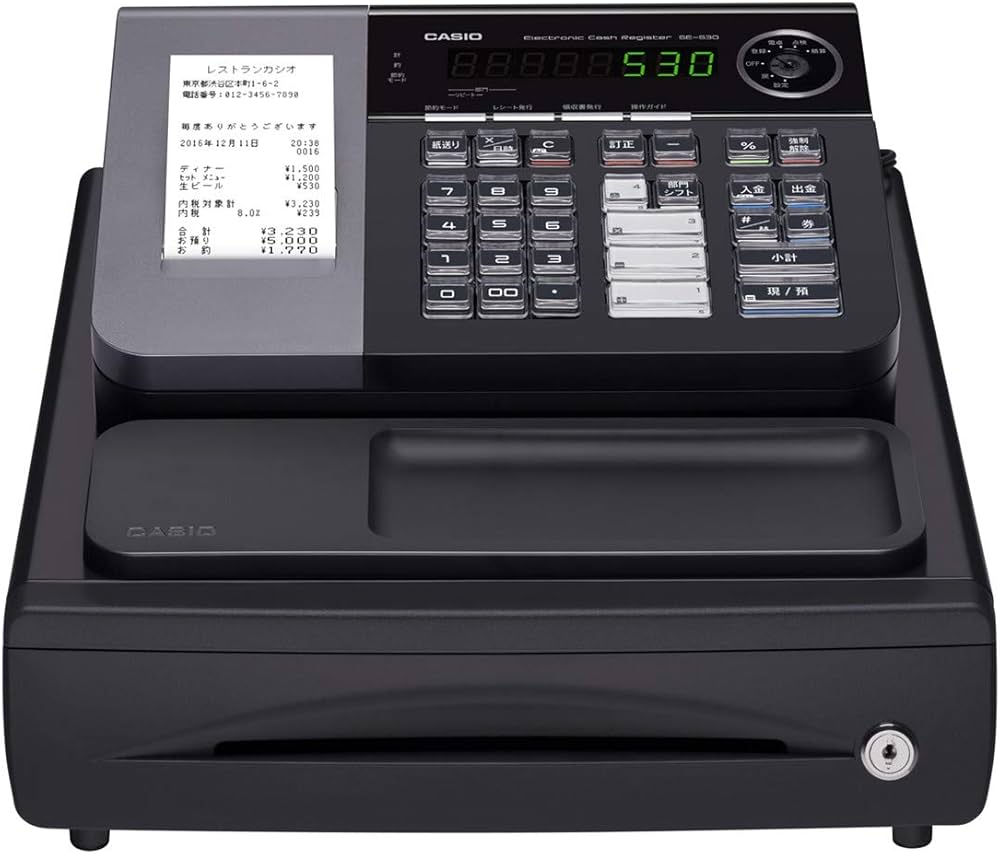 Amazon.co.jp: カシオ レジスター 8部門 小型ドロア SE-S30-BK