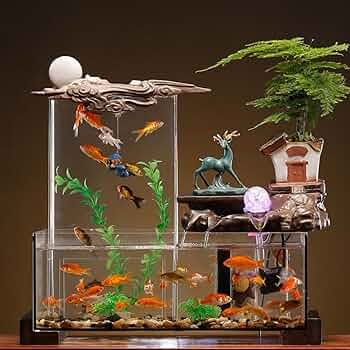 金魚絵図 四角鉢