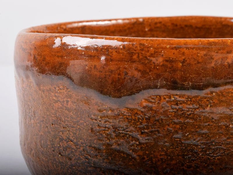 3代大樋長左衛門 (大樋長阿弥） 飴釉四方七宝透かし向付 5客揃え 3代