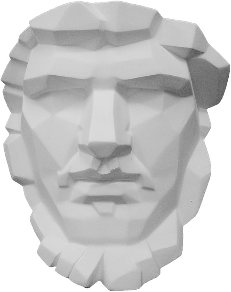 Amazon.co.jp: 石膏像 M－406 大顔面（面取り） H．39cm