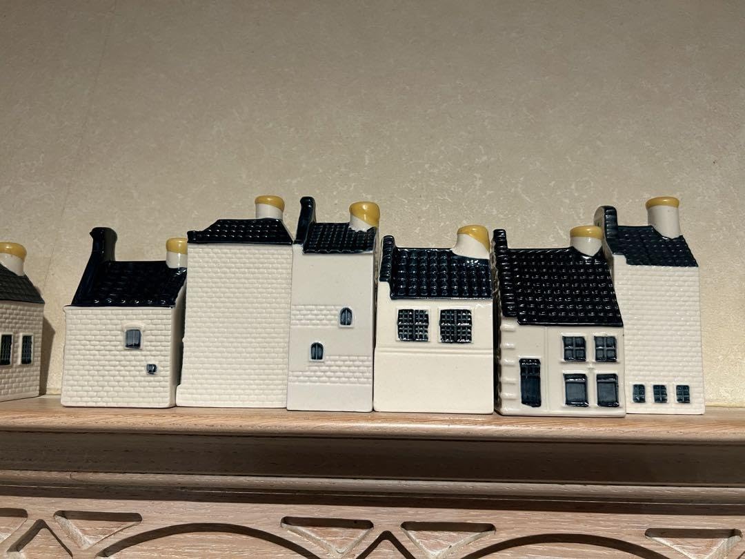 Amazon.co.jp: KLMオランダ航空デルフト焼きミニチュアハウス6点セット