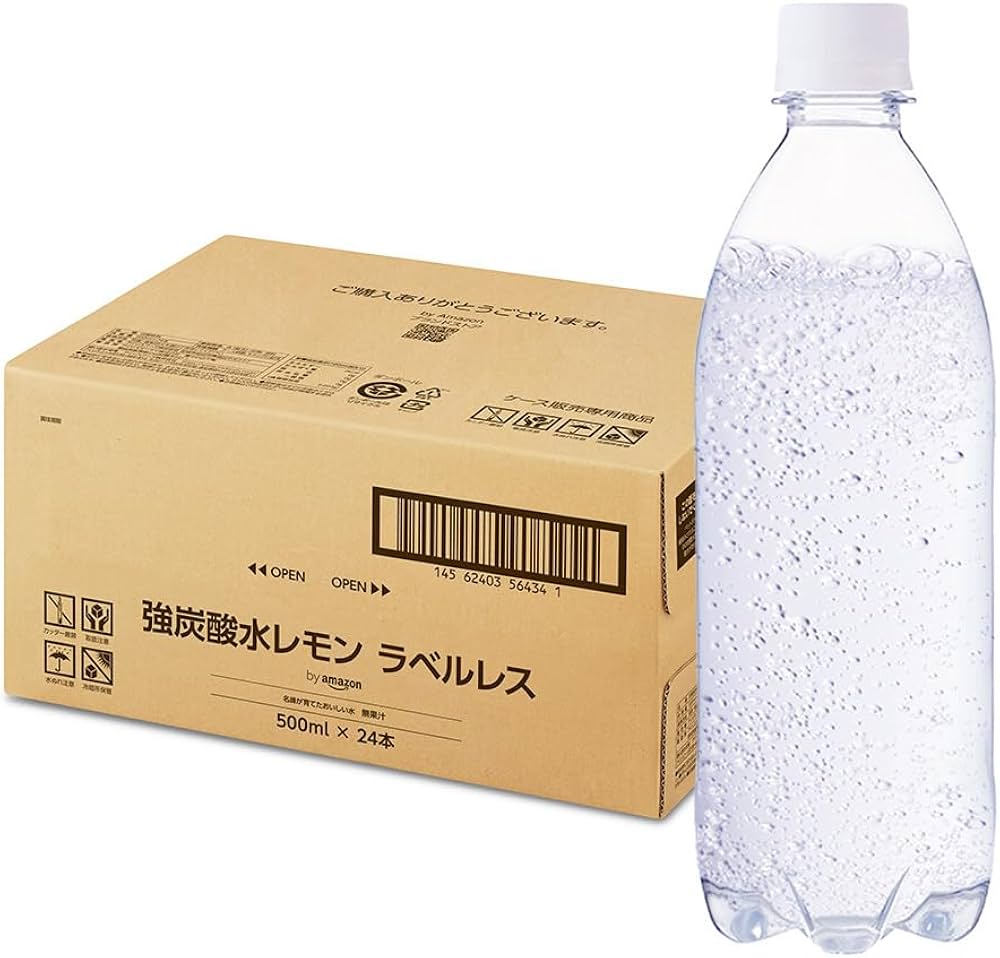 Amazon.co.jp: by Amazon 炭酸水 レモン ラベルレス 500ml ×24本 強