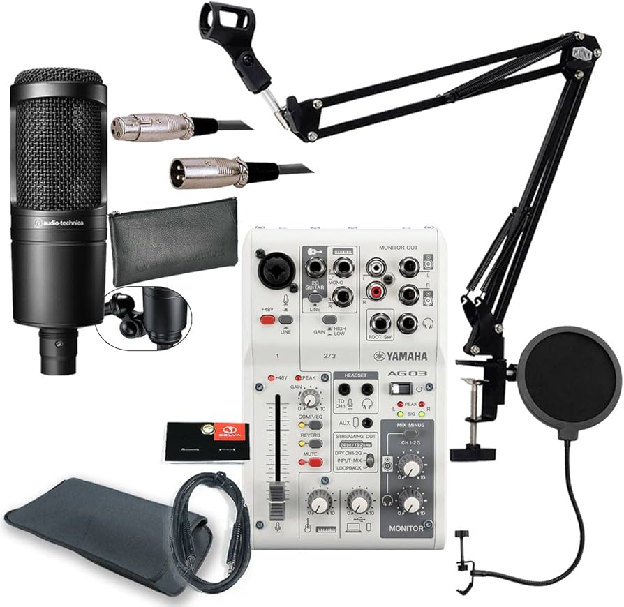 YAMAHA AG03 + audio technica AT2020 セット YAMAHA AG03、AT2020