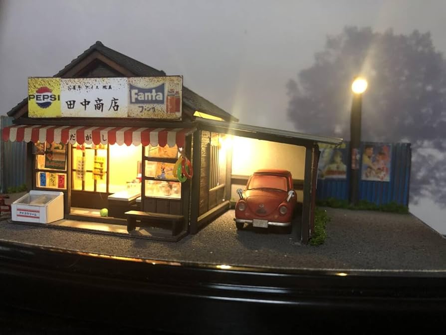 Amazon.co.jp: レトロな駄菓子屋 スバル360 LEDライトアップ レトロな