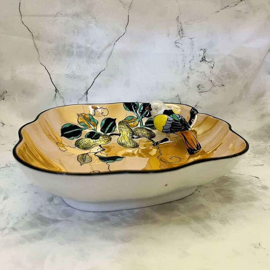 オールドノリタケ アールデコ ラスター彩 ピエロ 置物・トレー