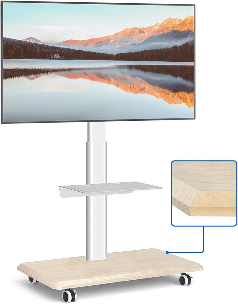 Amazon.co.jp: Rfiver テレビスタンド白 壁寄せテレビスタンド