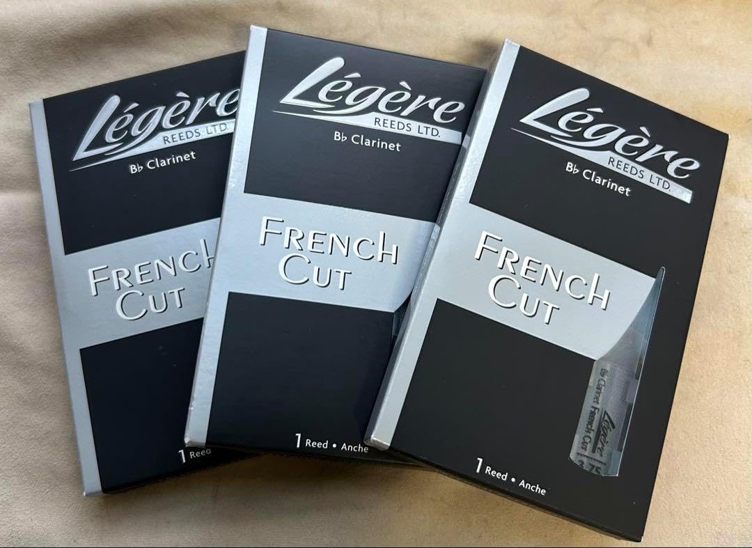レジェールフレンチカット B♭クラリネットリード 3.75 3個セット W