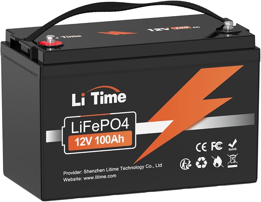 Amazon | LiTime 12V100Ah リン酸鉄リチウムイオンバッテリー 1280W