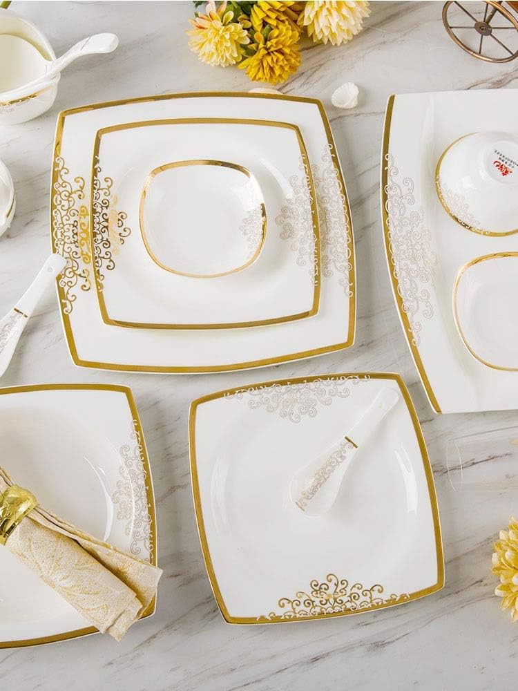 Amazon.com | DUDSME Fine Porcelain Dinnerware Set for 10-15 People