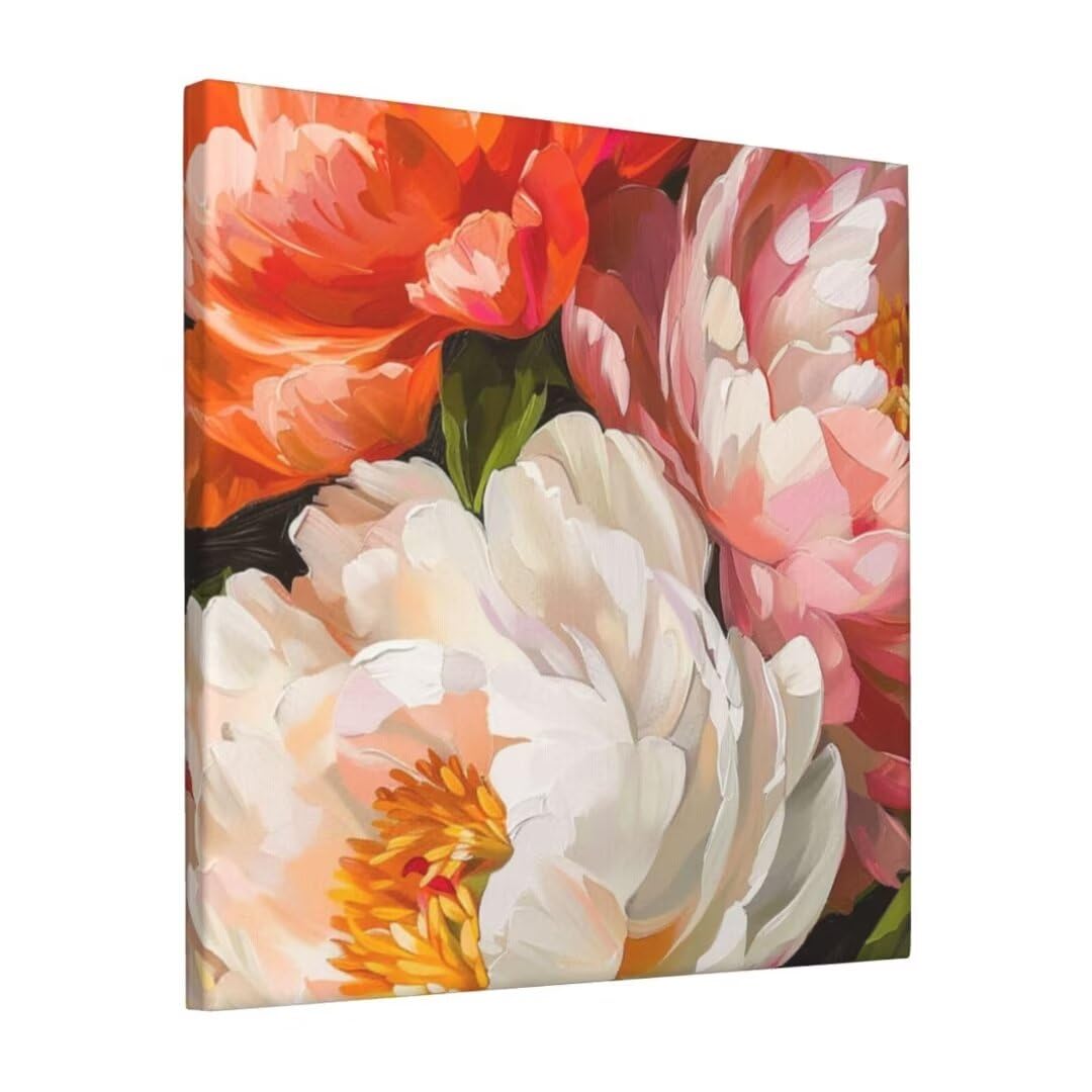 花の絵 油絵 油絵マット付きマット白色 花の絵 油絵 油絵マット付き