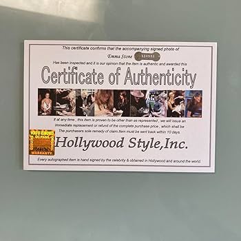 Amazon.co.jp: エマストーン直筆サイン入り写真…ララランド…Emma Stone